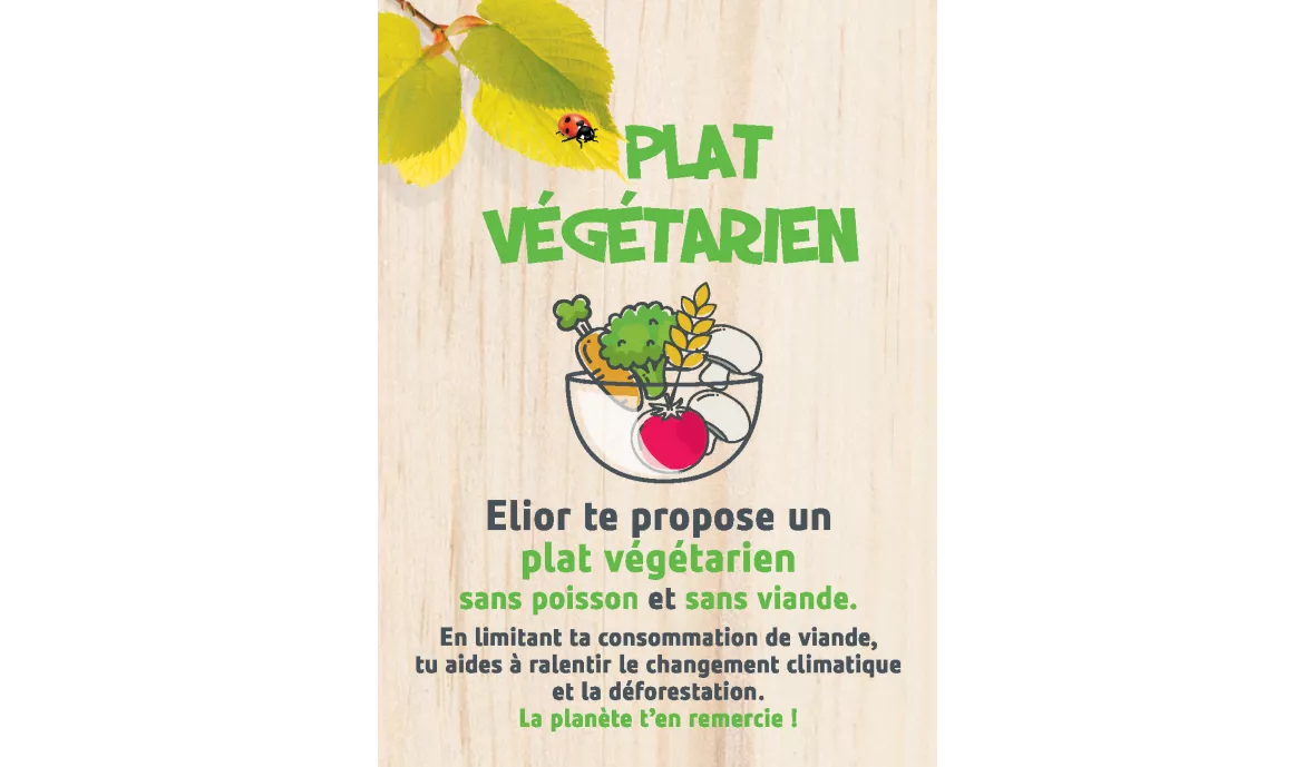 Elior te propose un plat végétarien sans poisson et sans viande